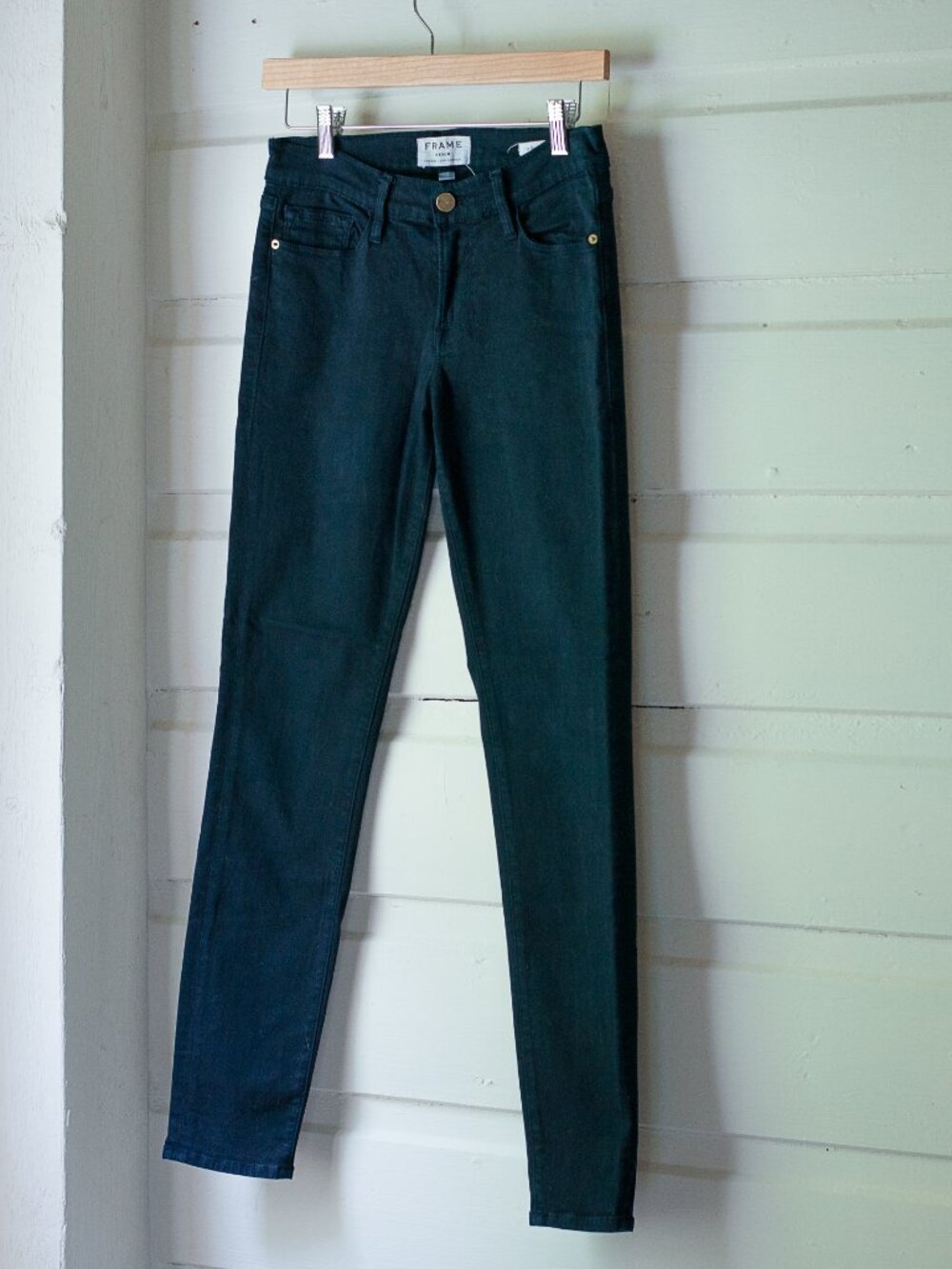 FRAME Denim Le Skinny de Jeanne Dark Navy Blue Jeans Size 27